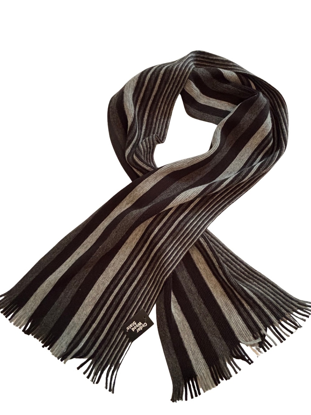 Primark Men’s Black & Gray Scarf NWT